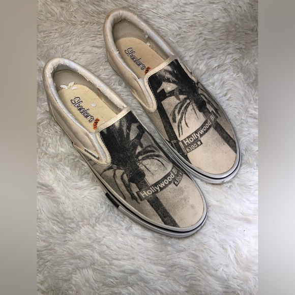 Skechers Palm Tree Canvas Slip-Ons US 10 - Picture 3 of 15